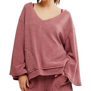 Free people wild ginger Day Off Fleece Pullover size small